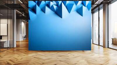 Abstract Blue Geometric Artwork Digital Background Graphic Colorful Design Wall mural