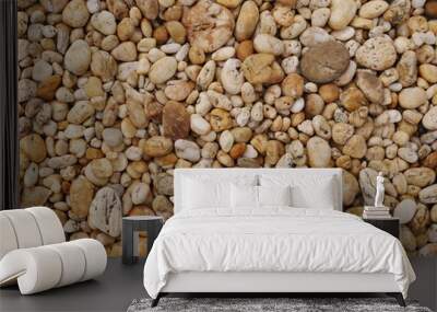 background of pebbles,brown stone,rock and sands beach,aroma stone Wall mural