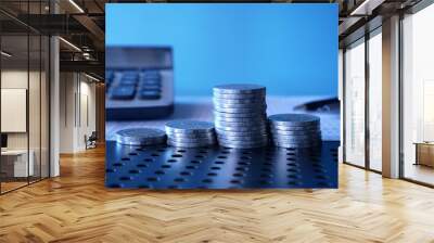 stack coins business money for background Wall mural