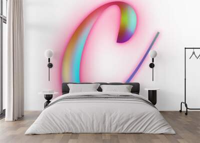 c Pink light Alphabet Lowercase Wall mural