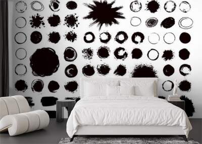 Brush Stroke Text Boxes Frames Wall mural