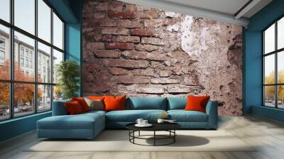 old vintage grunge concrete cement bricks wall background wallpaper surface backdrop Wall mural