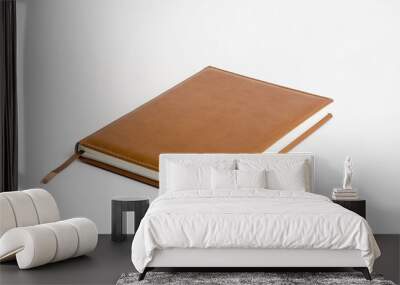 open book with white sheets isolated over white Wall mural