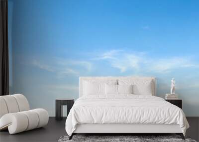 Light bluesky background with soft white clouds wind patterns and vast space Wall mural