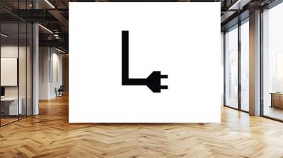 letter L simple cable logo symbol vector Wall mural