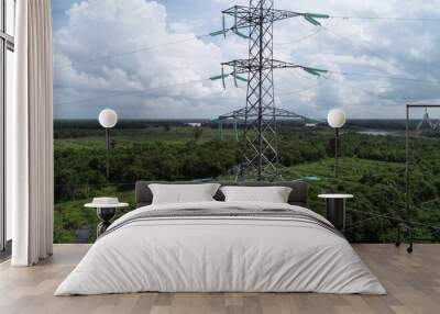 150KV Power Lines Tower with ACCC Conductor Wall mural