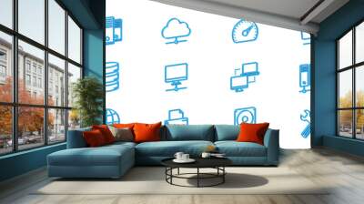 3D icon set for storage Wall mural