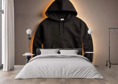 Hoodie sweater mockup. Blank hoodie sweater hanger isolated on white background Wall mural