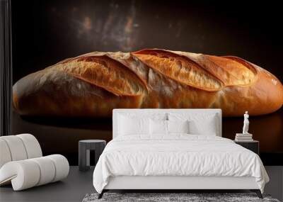 dark background showcases french slim bread Wall mural