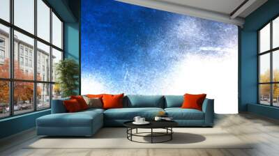 Blue and white gradient grunge concrete wall background Wall mural