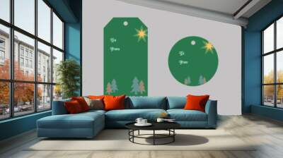 Christmas Gift Tags Wall mural