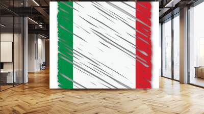  flag of Italy design in abstract shape Wall mural