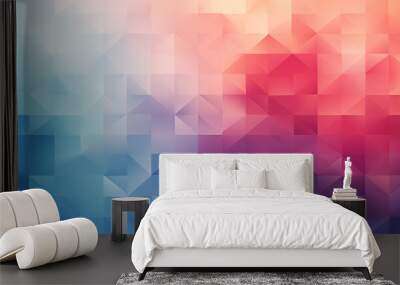 abstract geometric background, geometrical shapes, bright colors, graphic banner Wall mural