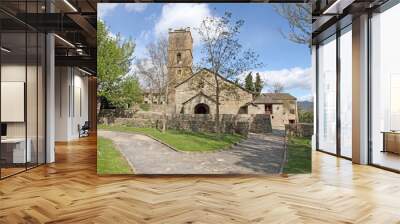 medieval church morillo de tou village huesca spain Wall mural