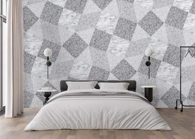 Creative black and white  abstract square background Wall mural