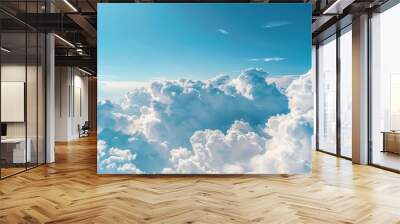 cloud view Blue sky on a sunny day. Wall mural