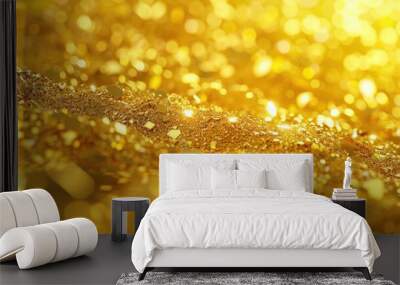 Golden Glitter Background Wall mural