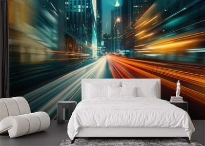 Urban Speed Blur Wall mural