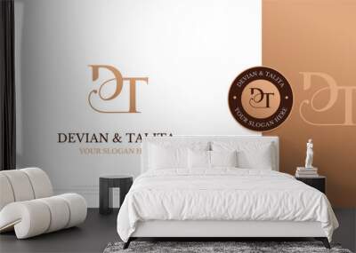 Initial DT Logo Design Vector  Wall mural