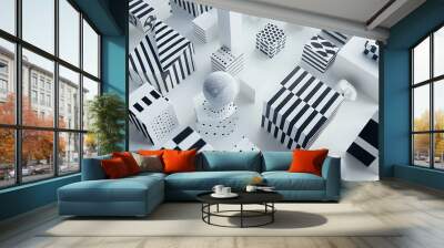 Abstract and geometric concepts use shapes, patterns, and forms to explore and represent ideas beyond literal interpretation, often emphasizing symmetry, balance, and mathematical precision.






 Wall mural