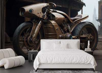 vintage motorcycle engine Wall mural