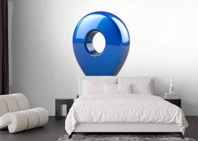 blue 3d gps mark Wall mural