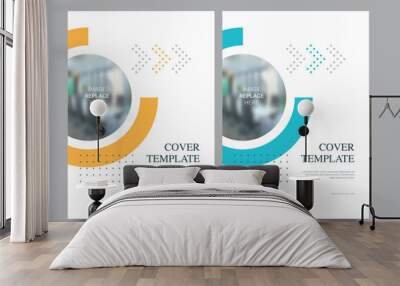 Brochure or template, annual report cover design background Wall mural