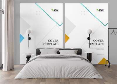 Brochure or template, annual report cover design background Wall mural