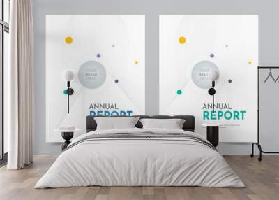 Cover design for annual report and business catalog, magazine, flyer or booklet. Brochure template layout. A4 cover vector EPS-10 Wall mural