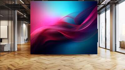 bright pink and blue ambient soft swish background, generate ai Wall mural