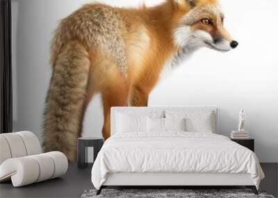 Foxe isolated on white background, generate ai Wall mural