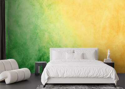 Green and yellow gradient background with a grainy texture Wall mural