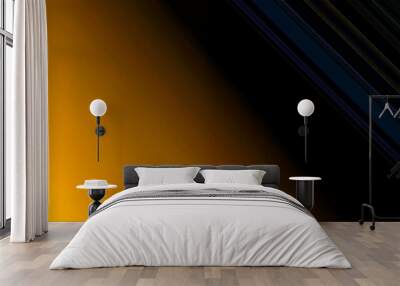 Abstract background with yellow and black colors Wall mural