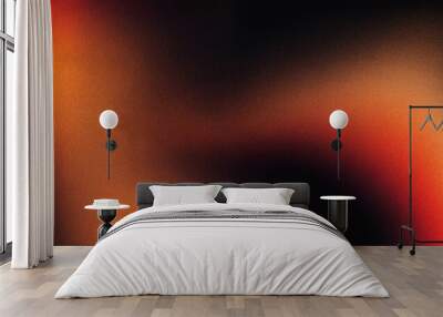 Abstract orange, red, and black gradient background. Wall mural