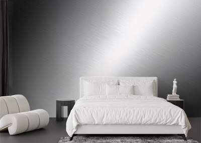 Shiny silver metallic background texture Wall mural