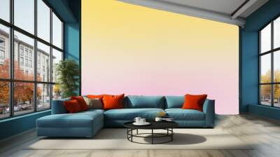 Soft yellow and pink gradient background Wall mural