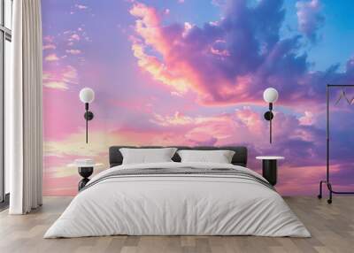 the vast sky and beautiful atmosphere Wall mural