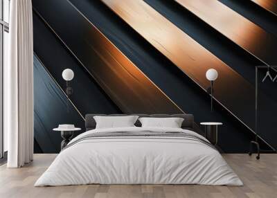 luxury black and gold lines geometric background Wall mural