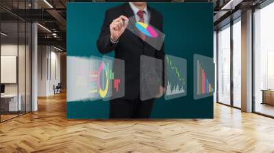 man with digital display Wall mural