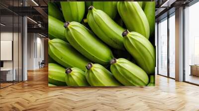 bunch of unripe bananas Wall mural