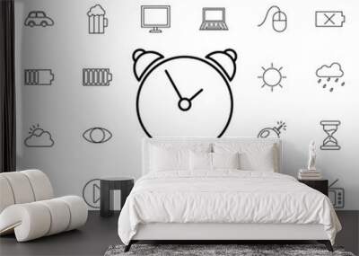 alarm clock icon. Universal set of web for website design and development, app development Wall mural