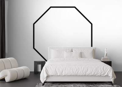 octagon icon. Element of geometric figure for mobile concept and web apps. Thin line octagon icon can be used for web and mobile Wall mural