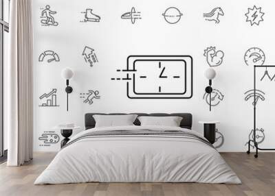 Passing time icon. Universal set of speed for website design and development, app development Wall mural