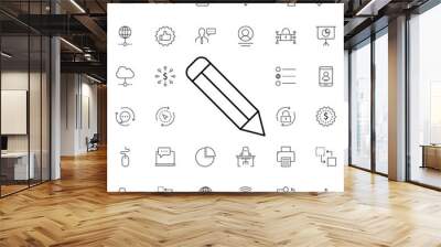 pen icon. Universal set of business for website design and development, app development Wall mural