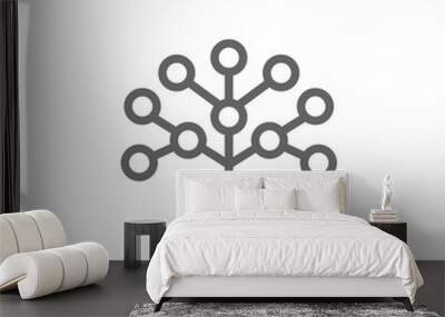 Phylogenetic, tree icon. Element of bio engineering illustration. Thin line icon for website design and development, app development. Premium icon Wall mural