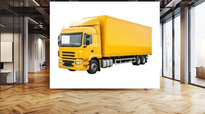 Semitrailer truck against a background. This truck is perfect for use in transportation, logistics, delivery, and commercial freight concepts, particularly in minimalistic designs Wall mural