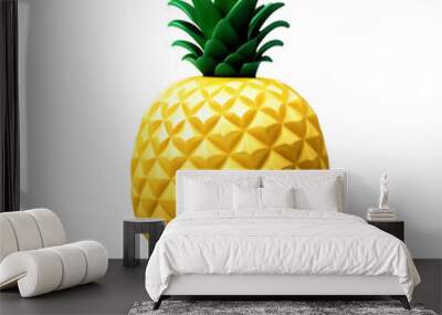 3d realistic render vector icon of a pinapple, transparent background Wall mural