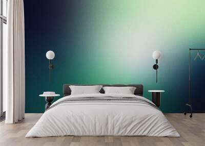 green and blue gradient trendy blur background , chroma grainy noise gradient, colourful background, liquid chameleon effect, y2k style, light glow noise gradient banner poster Wall mural