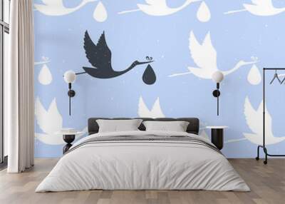 it's a boy! Wall mural