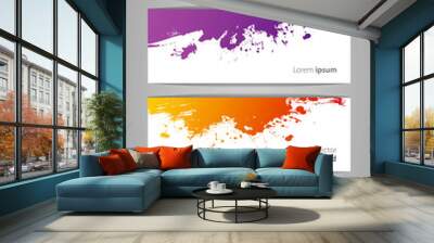 Set of color stickers with splash Wall mural